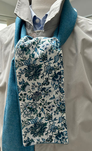 Merino Lambswool and Liberty Tana Lawn short scarf